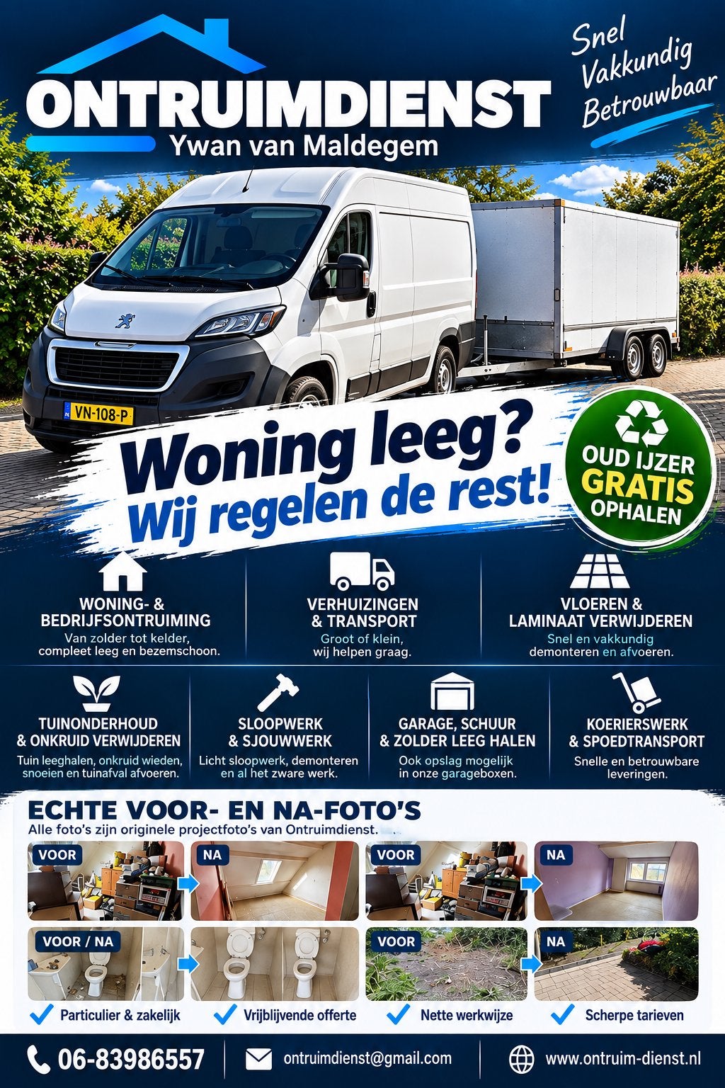 Woningontruiming Leeuwarden  HUIS ONTRUIMEN IN LEEUWARDEN?, Ophalen of Verzenden