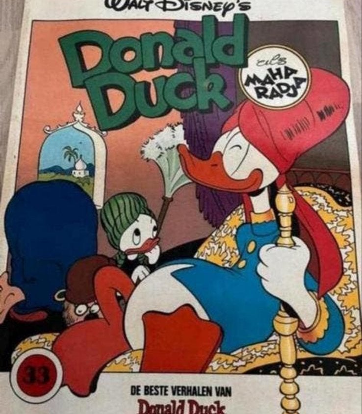 Donald Duck als Maharadja -De Beste Verhalen van Donald Duck, Eén stripboek, Ophalen of Verzenden, Gelezen