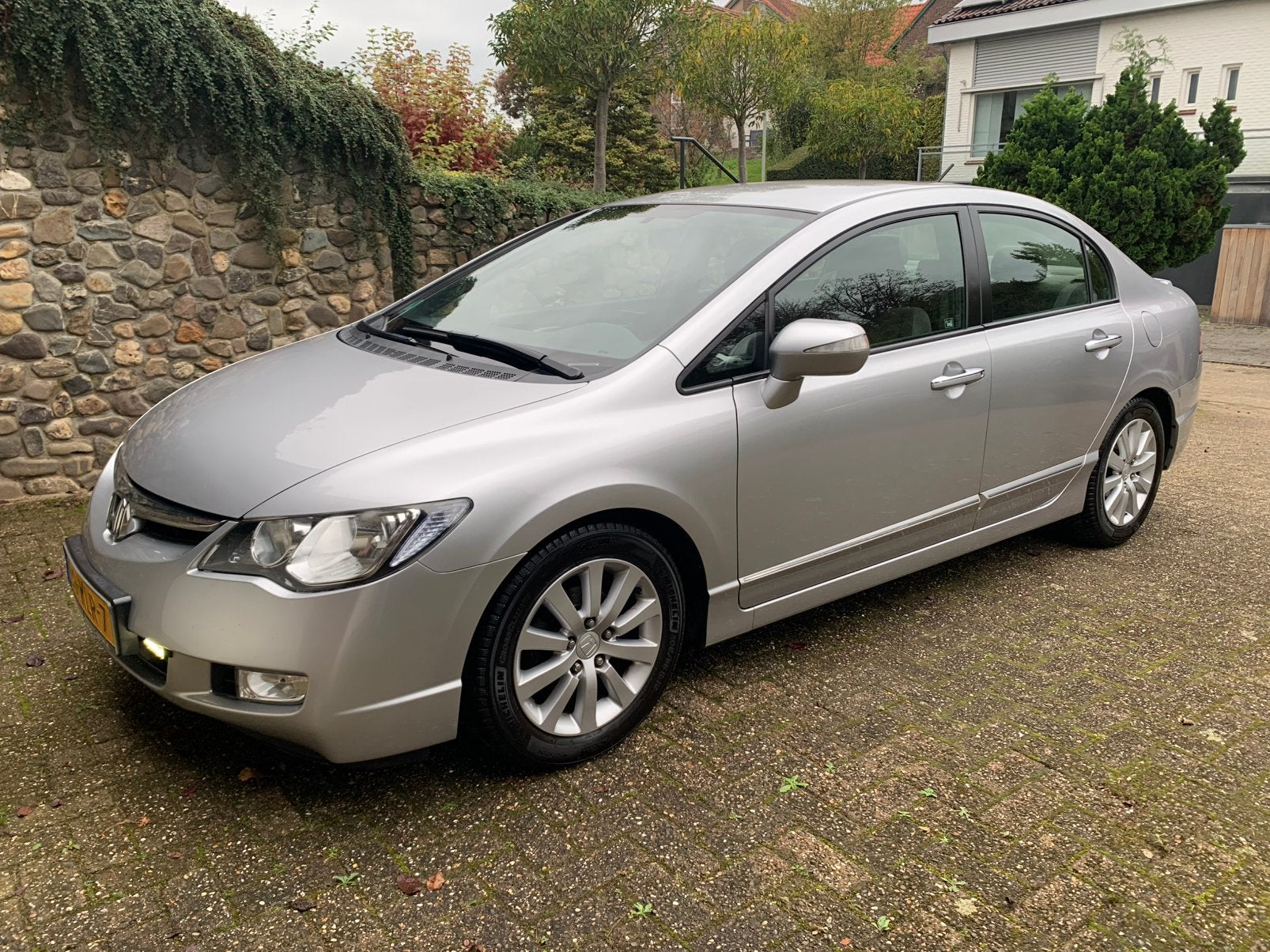 Honda Civic 1.3 Vtec Hybrid 4DR C-tr. 2007 Grijs, Auto's, Stof, Grijs, Sedan, 1339 cc