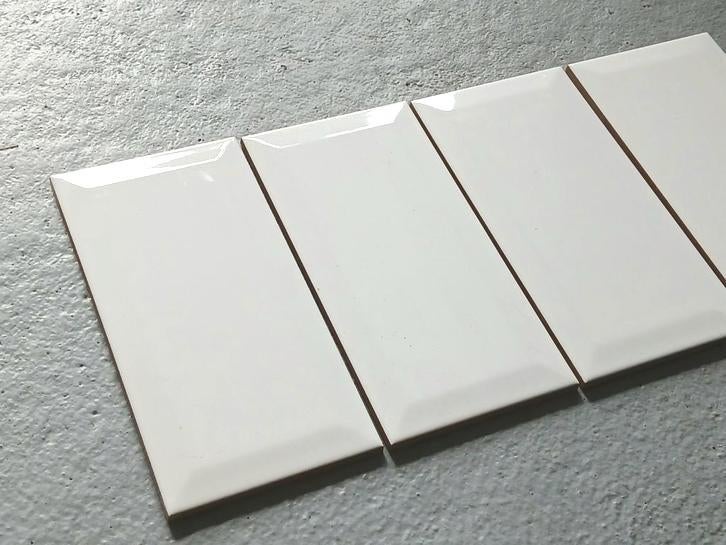 🍀Nieuwe witte facet tegels 20x10 cm (113 stuks) prijs p.st., Doe-het-zelf en Verbouw, Tegels, Ophalen of Verzenden, Nieuw, Keramiek