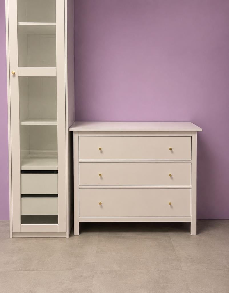 Hemnes ladekast Ikea, Ophalen, Gebruikt, 3 of 4 laden, Minder dan 100 cm