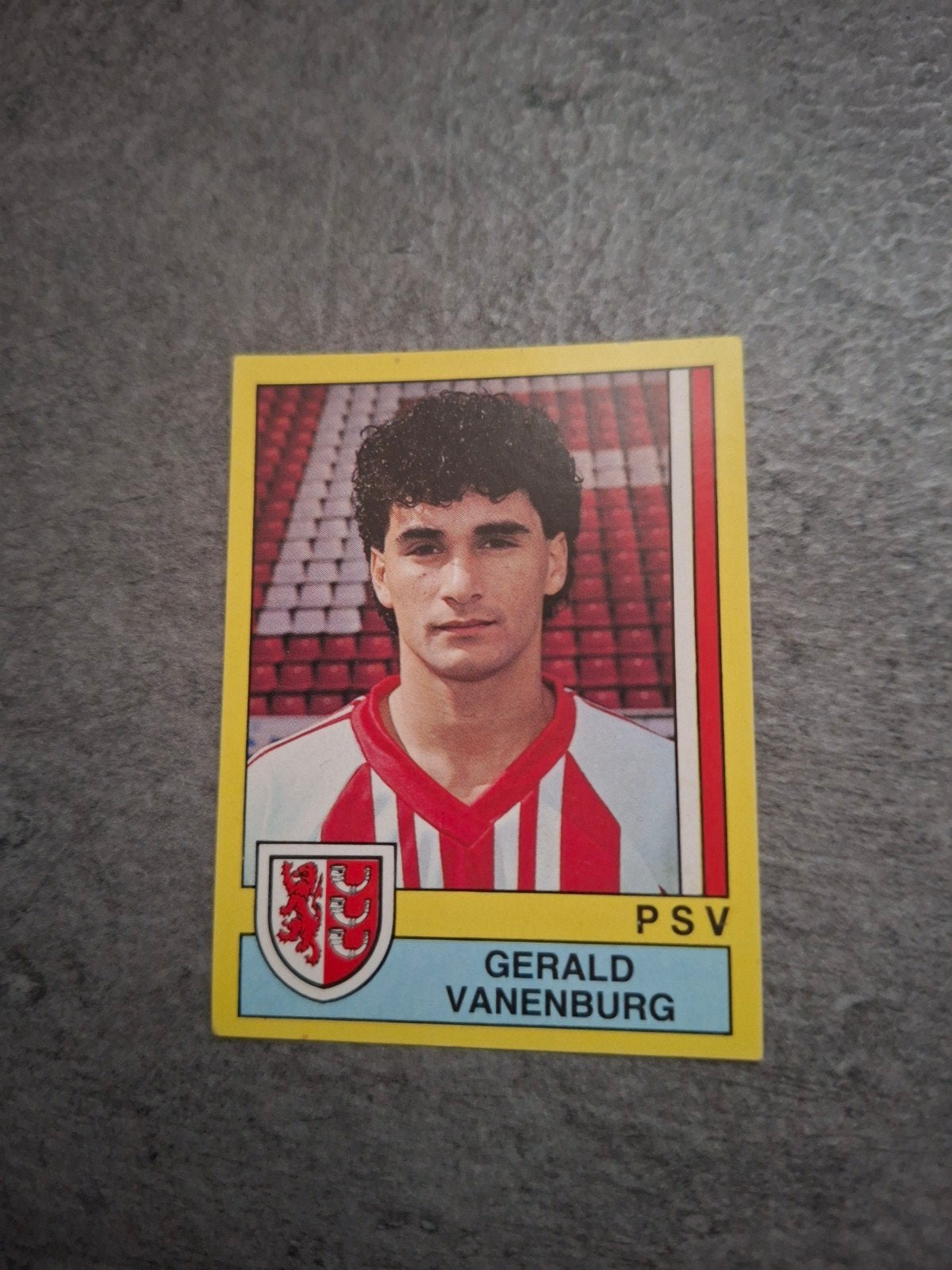 Panini sticker Voetbal 90. Gerald Vanenburg PSV., Ophalen of Verzenden, Zo goed als nieuw, Sticker