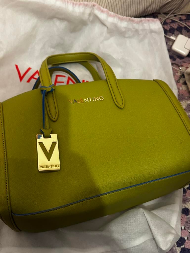Valentino Handtas nooit gebruikt!, Sieraden, Tassen en Uiterlijk, Tassen | Damestassen, Zo goed als nieuw, Handtas, Groen, Ophalen of Verzenden