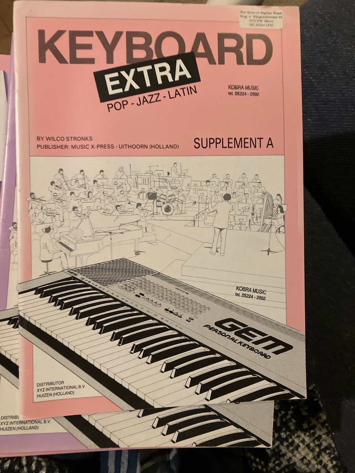 Keyboard Extra: Pop-Jazz-Latin - Supplement A (Wilco Stronks, Gebruikt, Les of Cursus, Ophalen of Verzenden, Keyboard