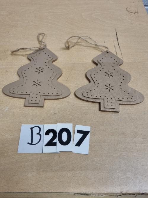 B207 kerstboompjes hout 2x, Ophalen of Verzenden, 'T Olde Gre-j, Info@toldegrej.nl, Endepoelstraat 20f Didam