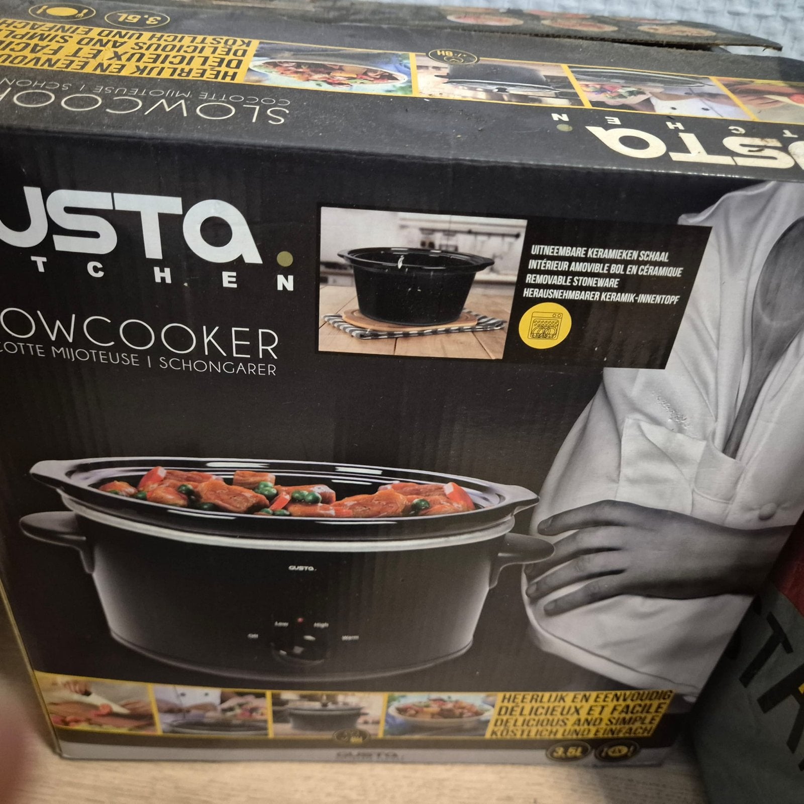 Gusta Slowcooker - Heerlijke maaltijden zonder moeite, Ophalen of Verzenden, Vaatwasmachinebestendig, Zo goed als nieuw