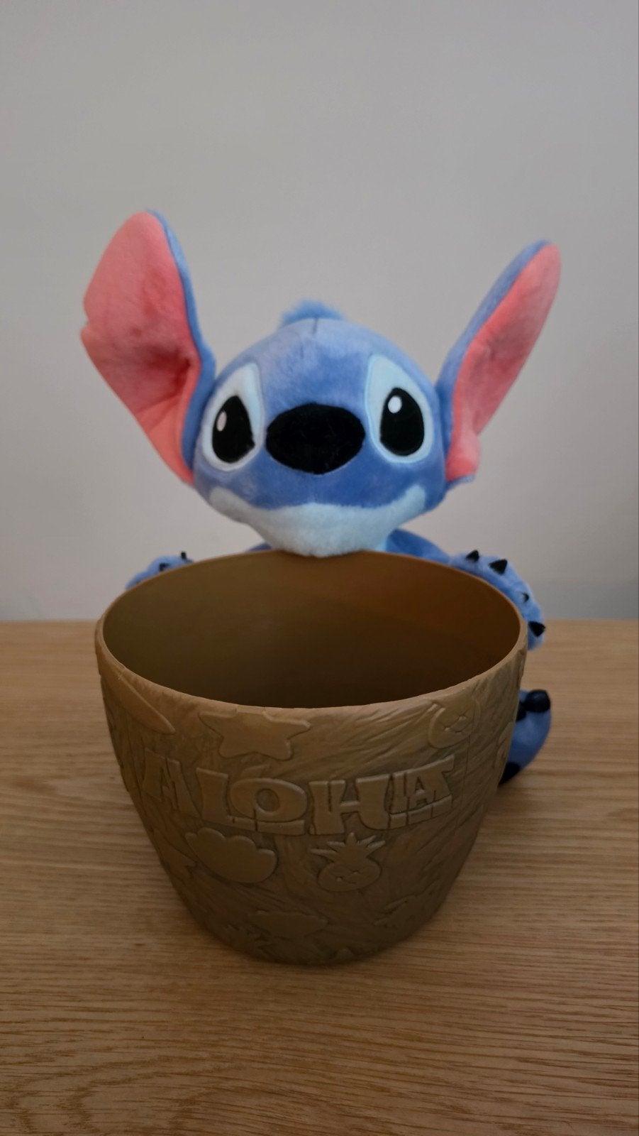 Stitch Popcornbucket Knuffel, Ophalen of Verzenden, Overige figuren, Zo goed als nieuw, Beeldje of Figuurtje