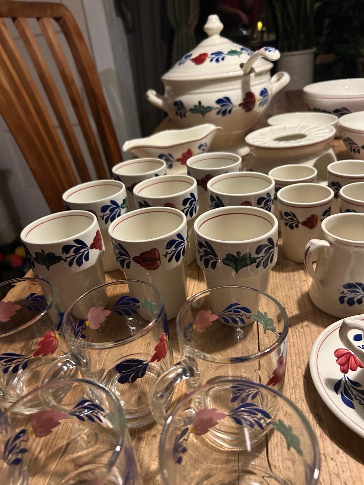 Grote collectie Boerenbont-servies - niet compleet, Ophalen, Keramiek, Landelijk/Boerenbont, Zo goed als nieuw