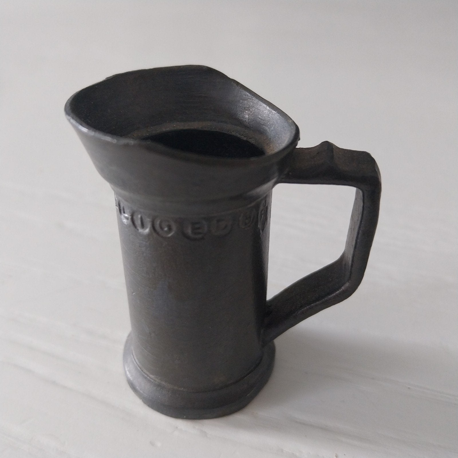 Maatbeker met handvat, Antiek en Kunst, Antiek | Tin, Ophalen of Verzenden