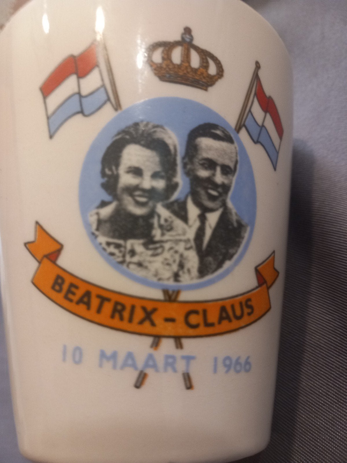 Beatrix-Claus Trouw Beker 1966, Verzamelen, Koninklijk Huis en Royalty, Ophalen of Verzenden
