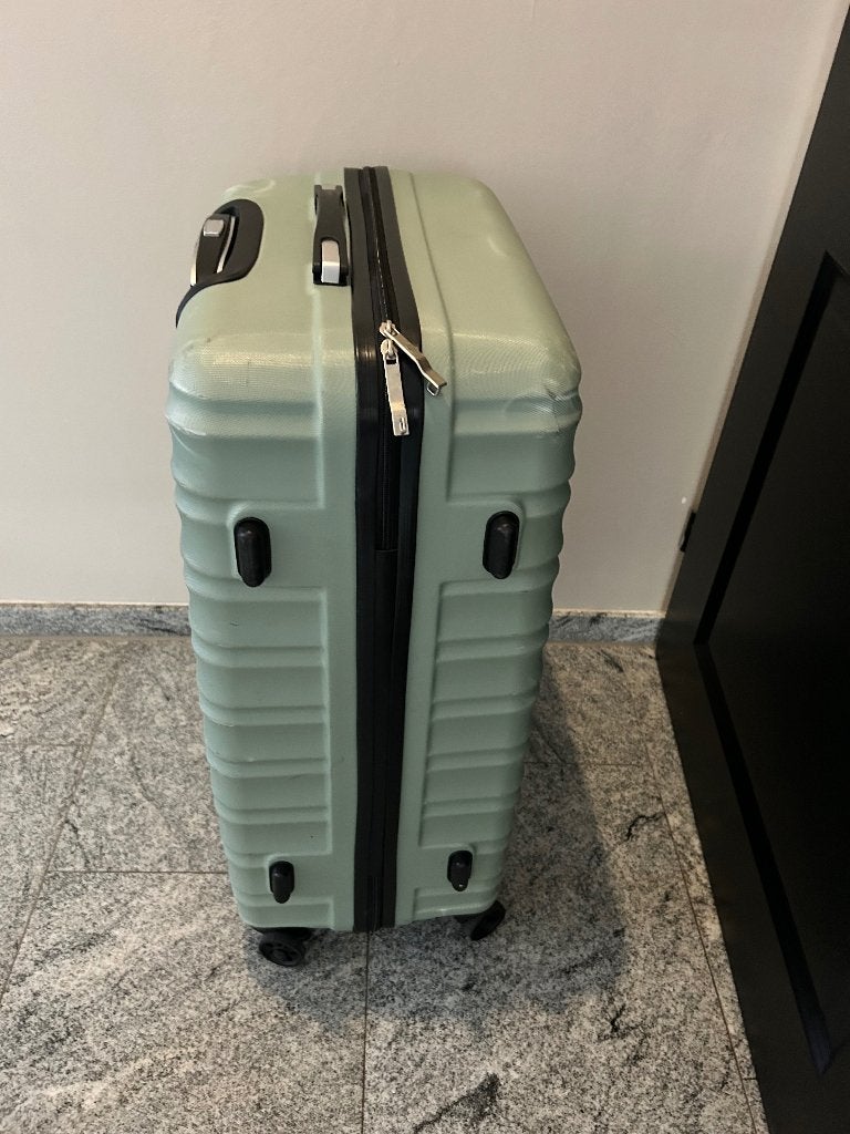 Blokker large koffer jade groen 88L met TSA slot, Wieltjes, Gebruikt, Hard kunststof, 45 tot 55 cm