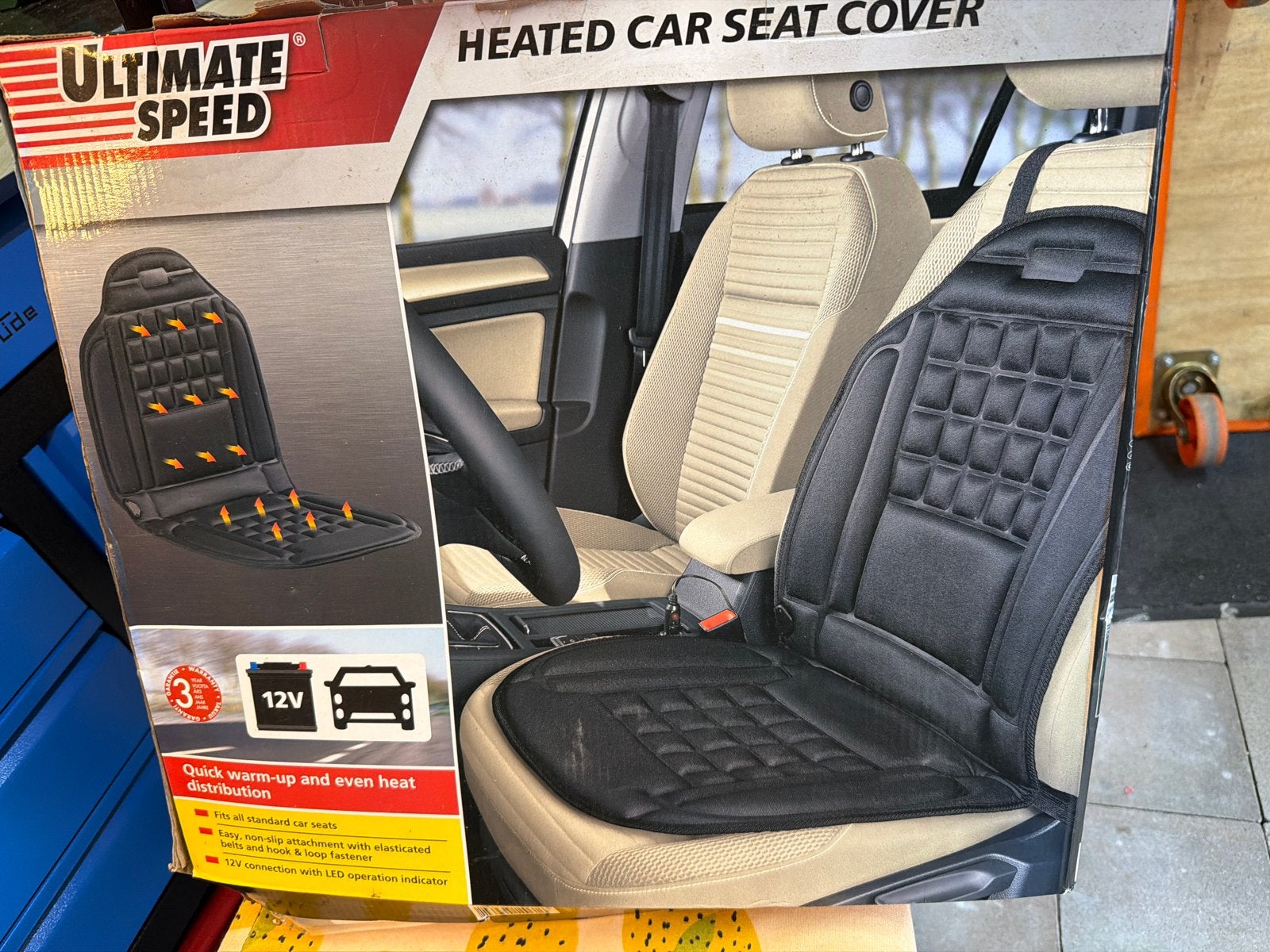 Nieuwe Ultimate Speed Verwarmde Autostoelhoes, Auto diversen, Ophalen, Nieuw