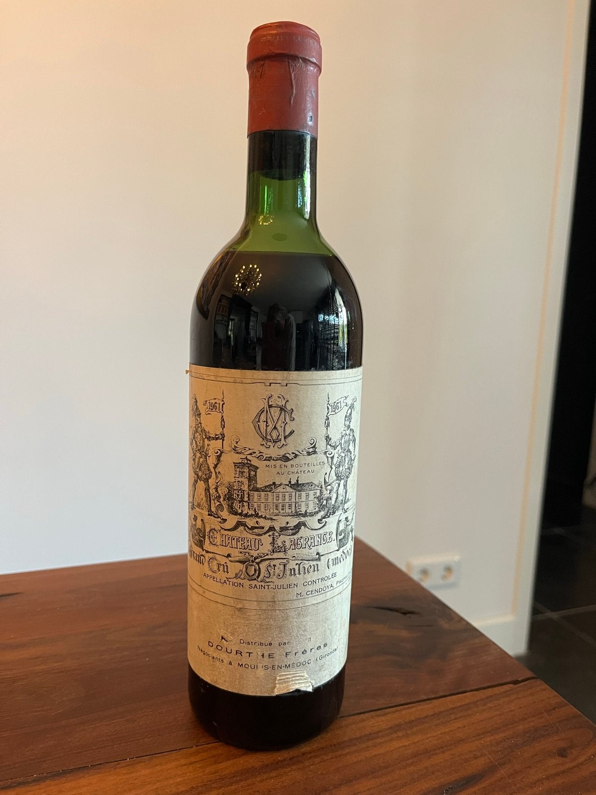 Château Lagrange 1961- Grand Cru 65 jaar oud!, Frankrijk, Nieuw, Ophalen of Verzenden, Rode wijn
