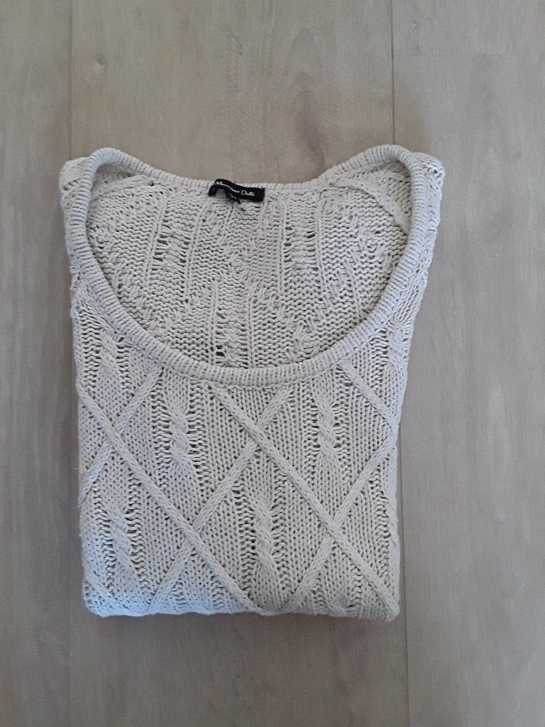 Kabeltrui van Massimo Dutti, Massimo Dutti, Beige, Zo goed als nieuw, Ophalen