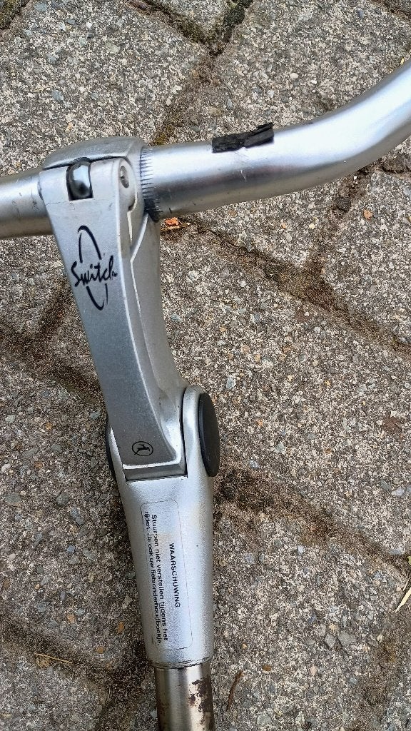 Stuur + stuurpen snelsluit Gazelle Switch, Fietsen en Brommers, Ophalen of Verzenden, Gebruikt, Stuur, Aluminium