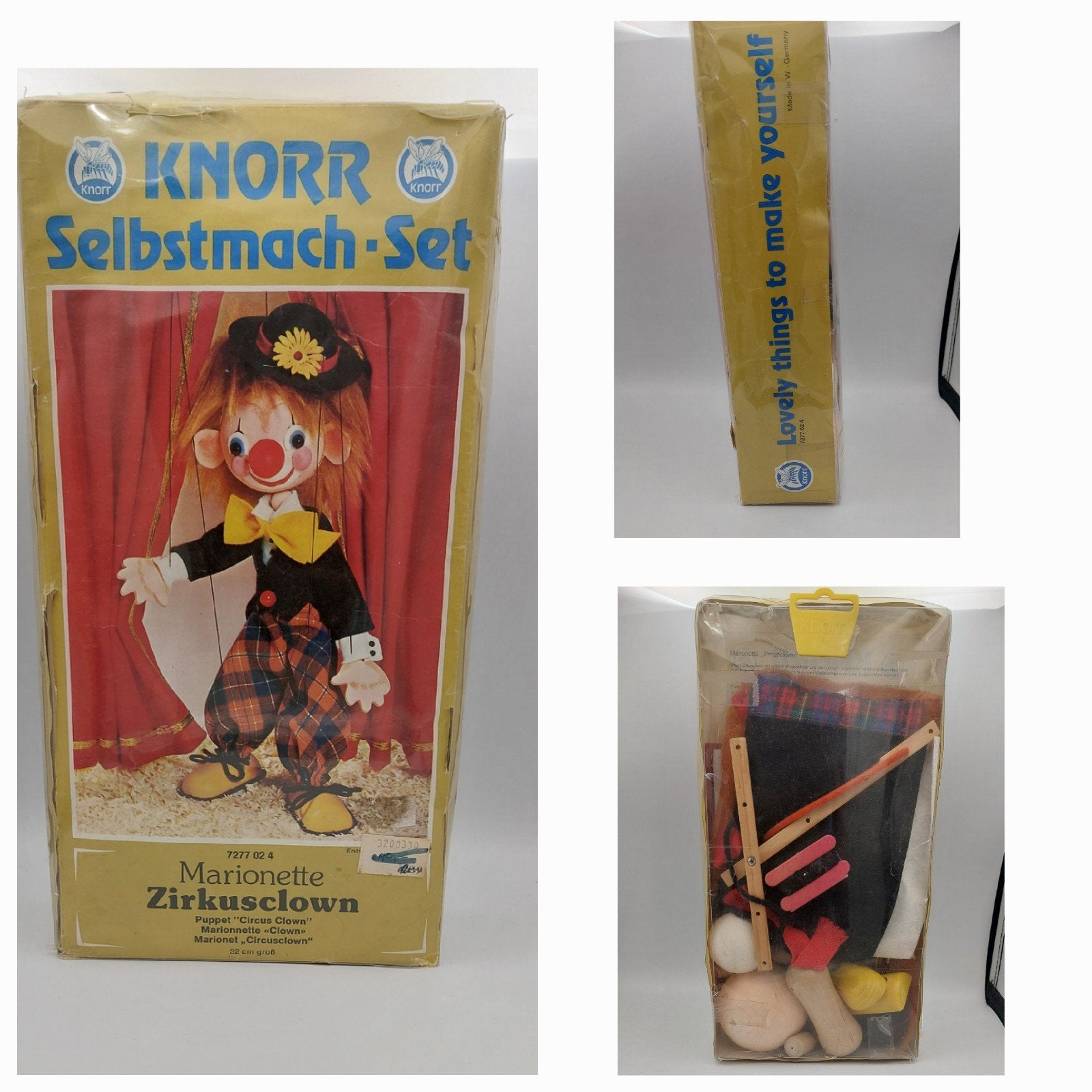 Oud speelgoed selfmade marionette clown Duits  orgineel, Verzamelen, Ophalen of Verzenden
