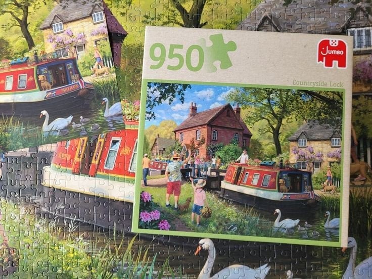 puzzel 950 stukjes titel?, Ophalen of Verzenden, 500 t/m 1500 stukjes, Zo goed als nieuw