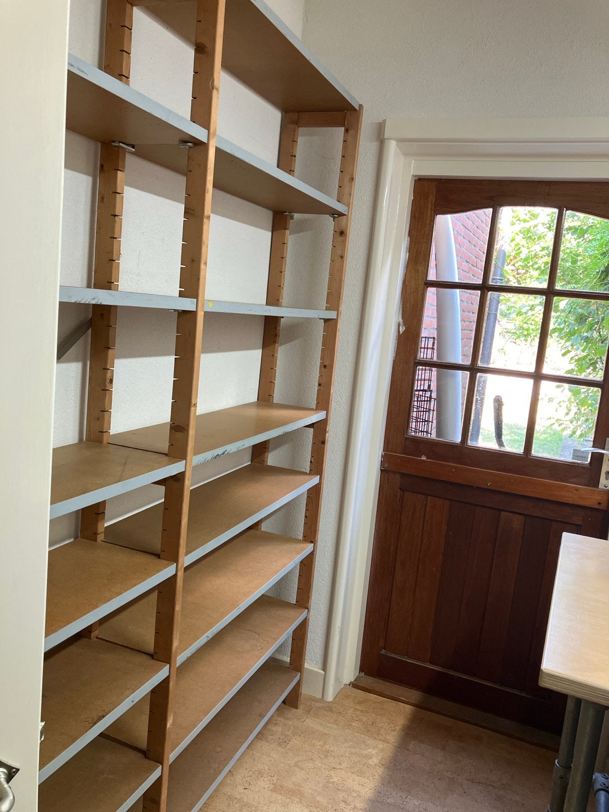 Houten stellingkast (Bruinzeel) met verstelbare planken, Ophalen, Gebruikt