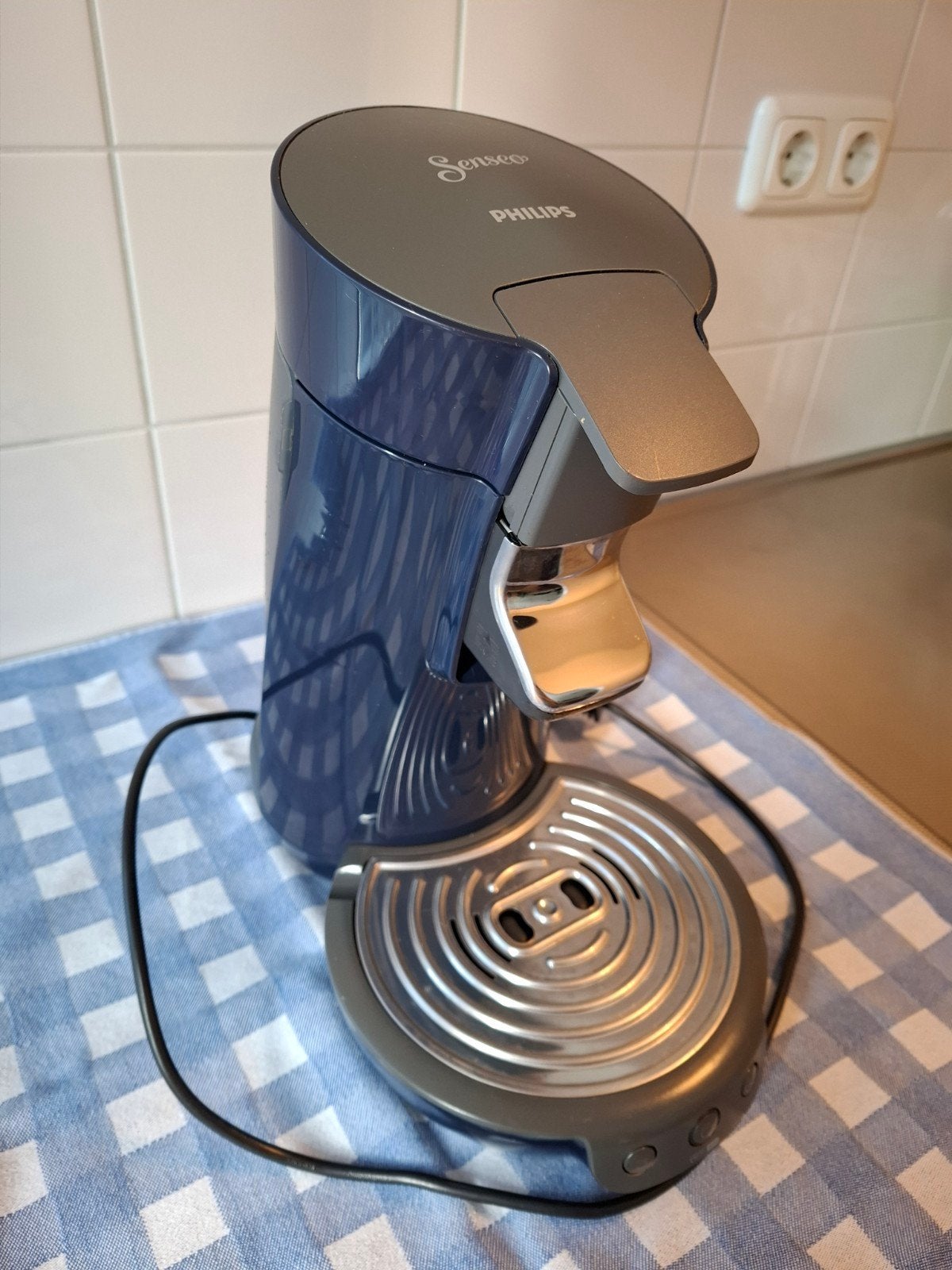 Philips Senseo Koffiepadapparaat - Donkerblauw, Ophalen, Gebruikt, Koffiemachine, 2 tot 4 kopjes
