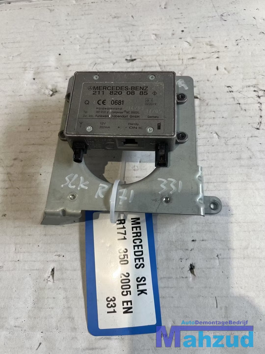 MERCEDES SLK R171 antenne versterker 2005-2011 2118200885, Gebruikt, Mercedes-Benz AG, Mercedes-Benz, Ophalen of Verzenden
