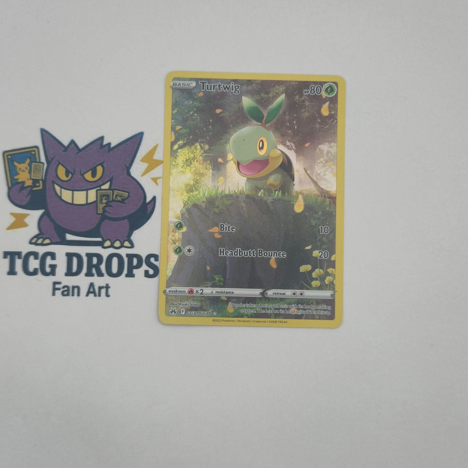 Turtwig GG31/GG70 Crown Zenith, Ophalen of Verzenden, Zo goed als nieuw, Losse kaart, Foil