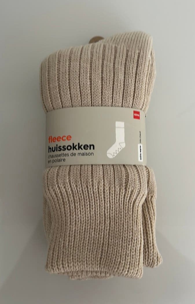 HEMA fleece sokken maat 39/42, Huis en Inrichting, Ophalen, Nieuw, Beige