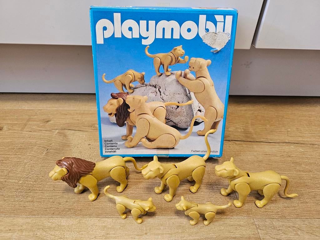 Playmobil 3515 leeuwen familie - vintage met doos, Ophalen of Verzenden, Zo goed als nieuw