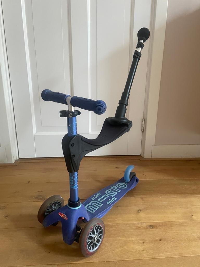 Micro Mini step 3-in-1 push - blauw, Ophalen, Zo goed als nieuw, Gewone step