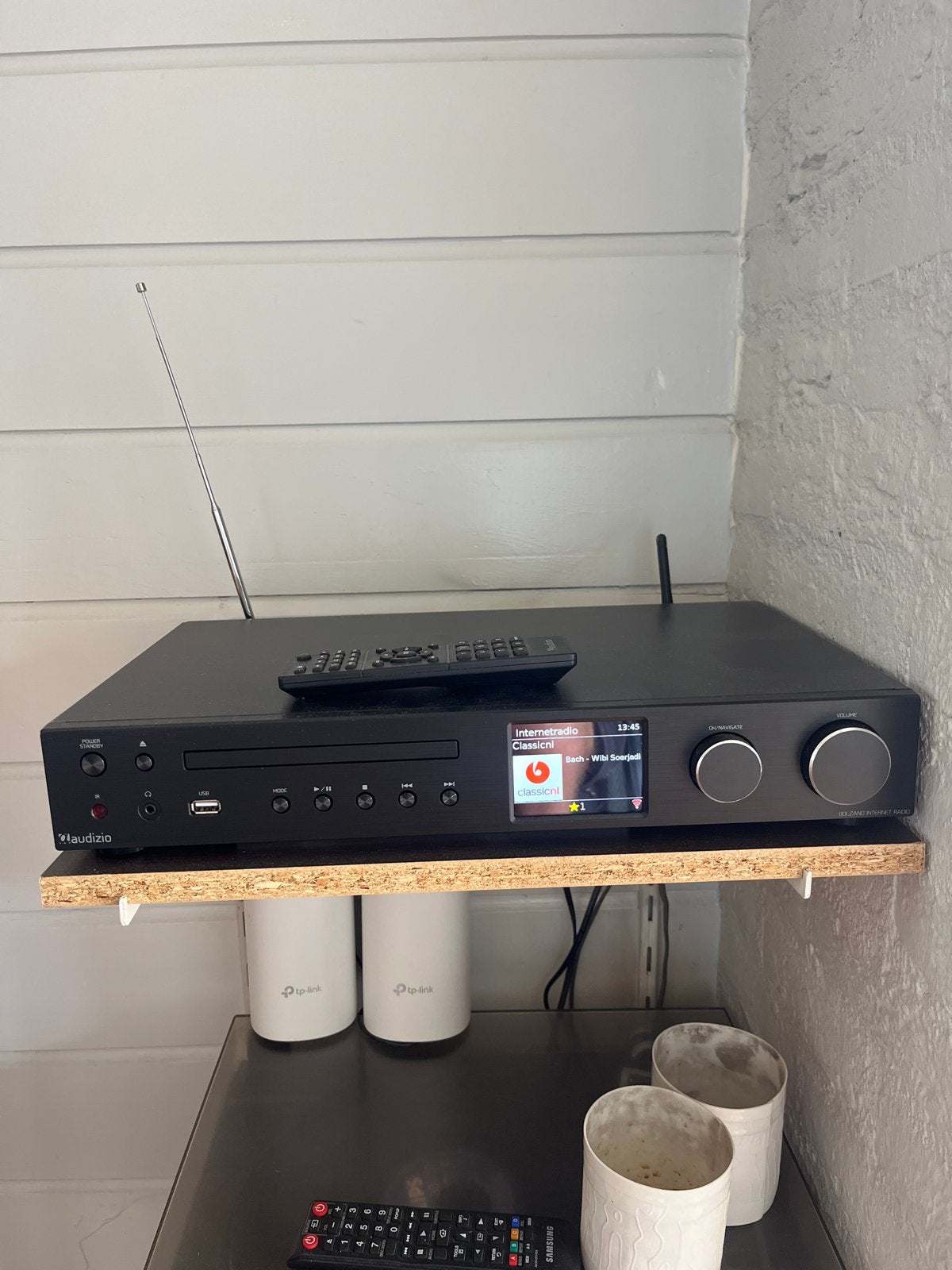 Audizio Hifi Internetradio met CD-speler en Bluetooth, Losse componenten, Zo goed als nieuw, Cd-speler, Ophalen