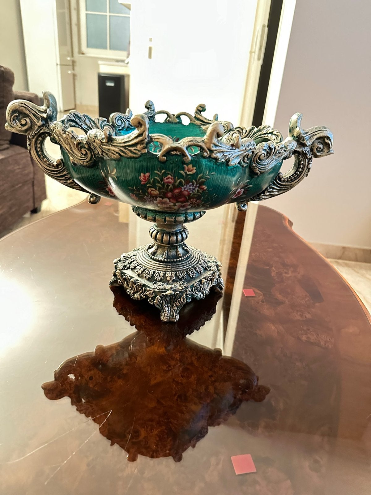 Decoratieve schaal met bloemenmotief, Ophalen of Verzenden