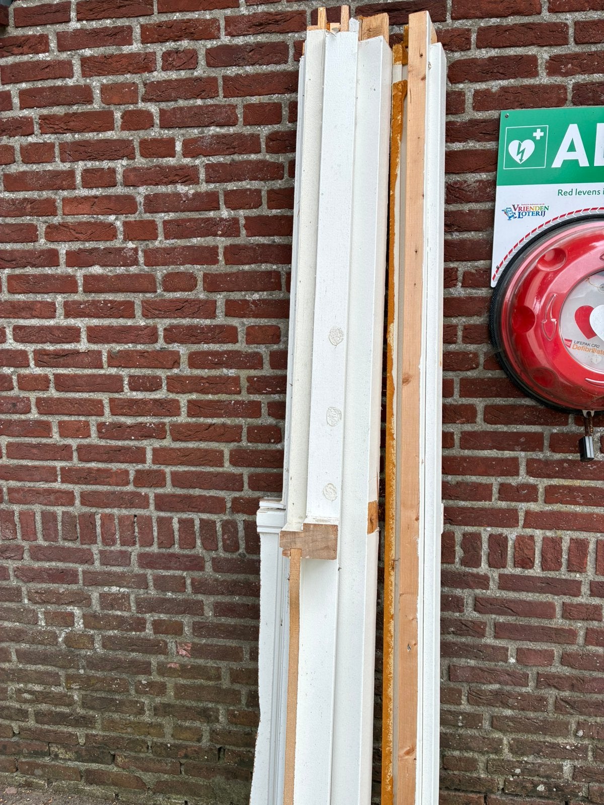 Meranti kozijnstijlen 214 lang, Ophalen, Zo goed als nieuw, Hardhout, 180 tot 250 cm