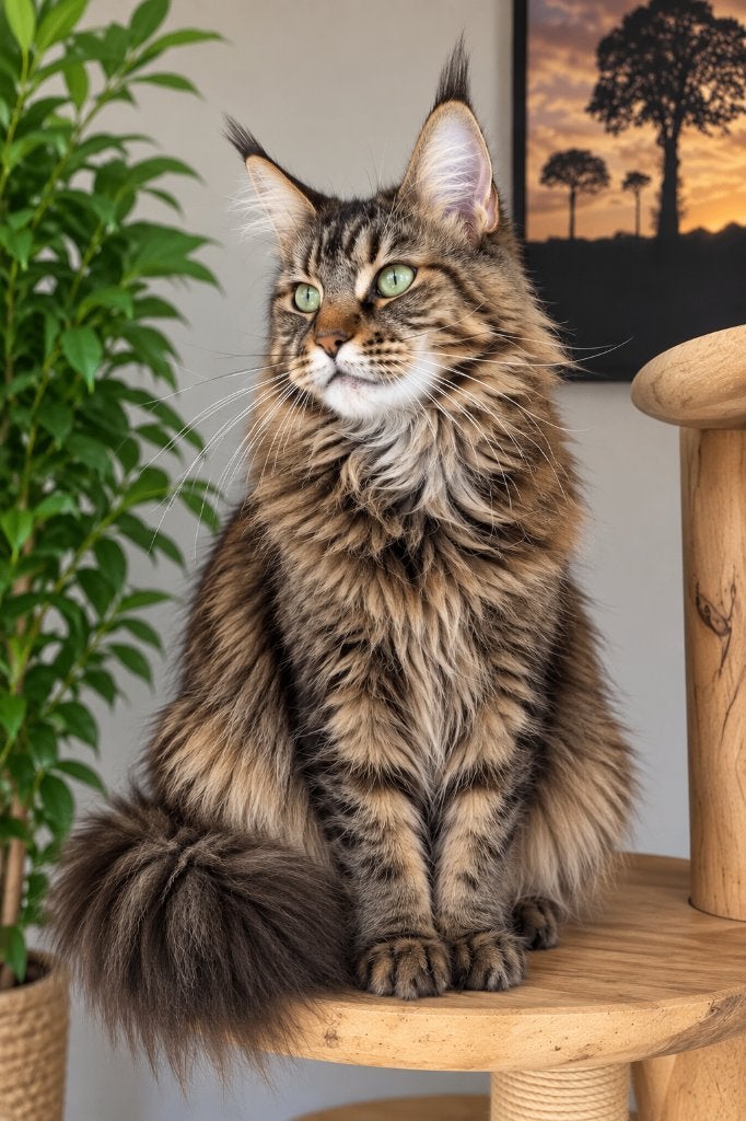 Maine coon poes met mooi kampioen stamboom Russisch lijn, Poes, Met stamboom, 3 tot 5 jaar