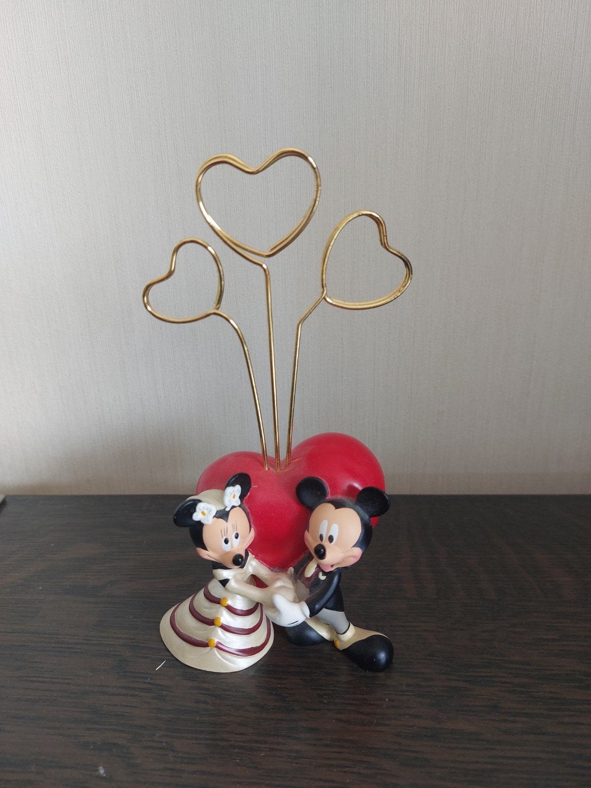 Mickey & Minnie Mouse bruidspaar fotohouder/decoratie, Ophalen, Zo goed als nieuw, Meerkleurig, Overige stijlen