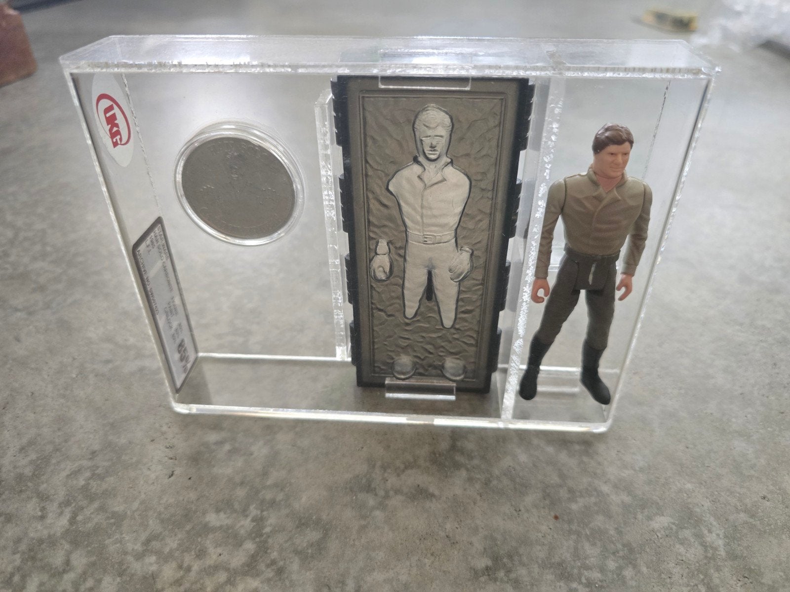 Star wars vintage Han Solo Carbonite + coin UKG 85, Ophalen of Verzenden, Nieuw, Actiefiguurtje