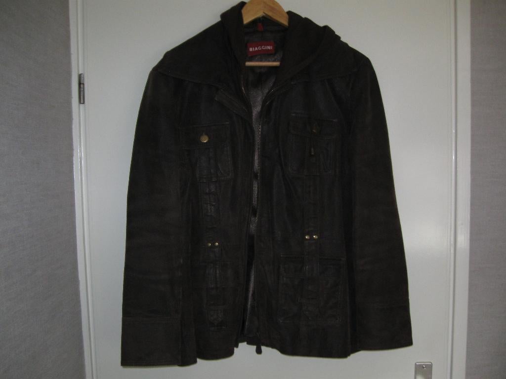 leren jas, Kleding | Dames, Ophalen, Bruin, Maat 46/48 (XL) of groter, Onbekend