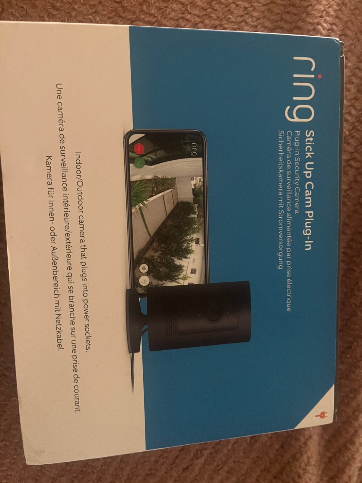 Ring Stick Up Cam Plug-In, Ophalen of Verzenden, Zo goed als nieuw