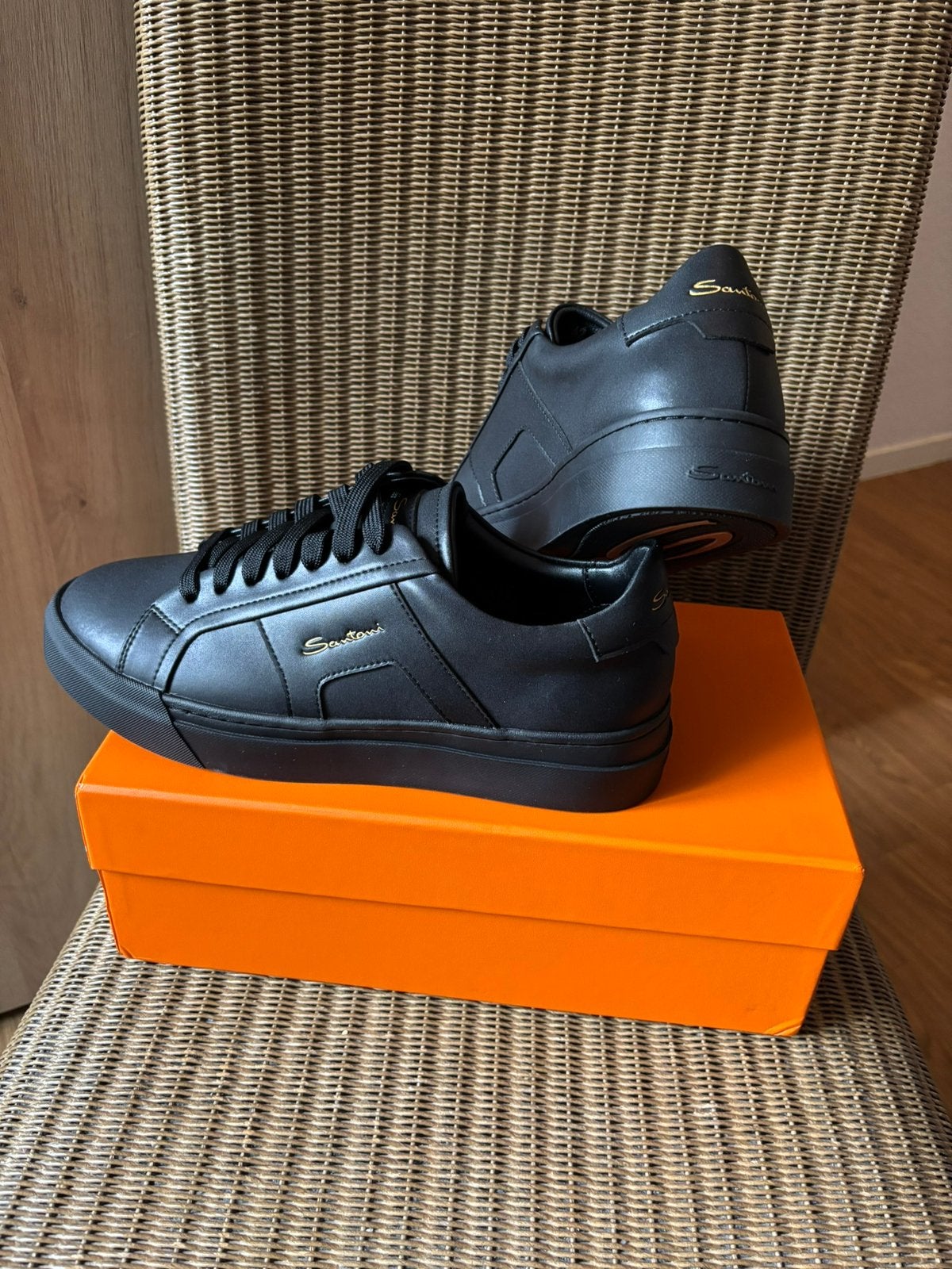 Santoni schoenen maat 42 NIEUW, Kleding | Heren, Zwart, Nieuw, Ophalen of Verzenden, Sneakers of Gympen