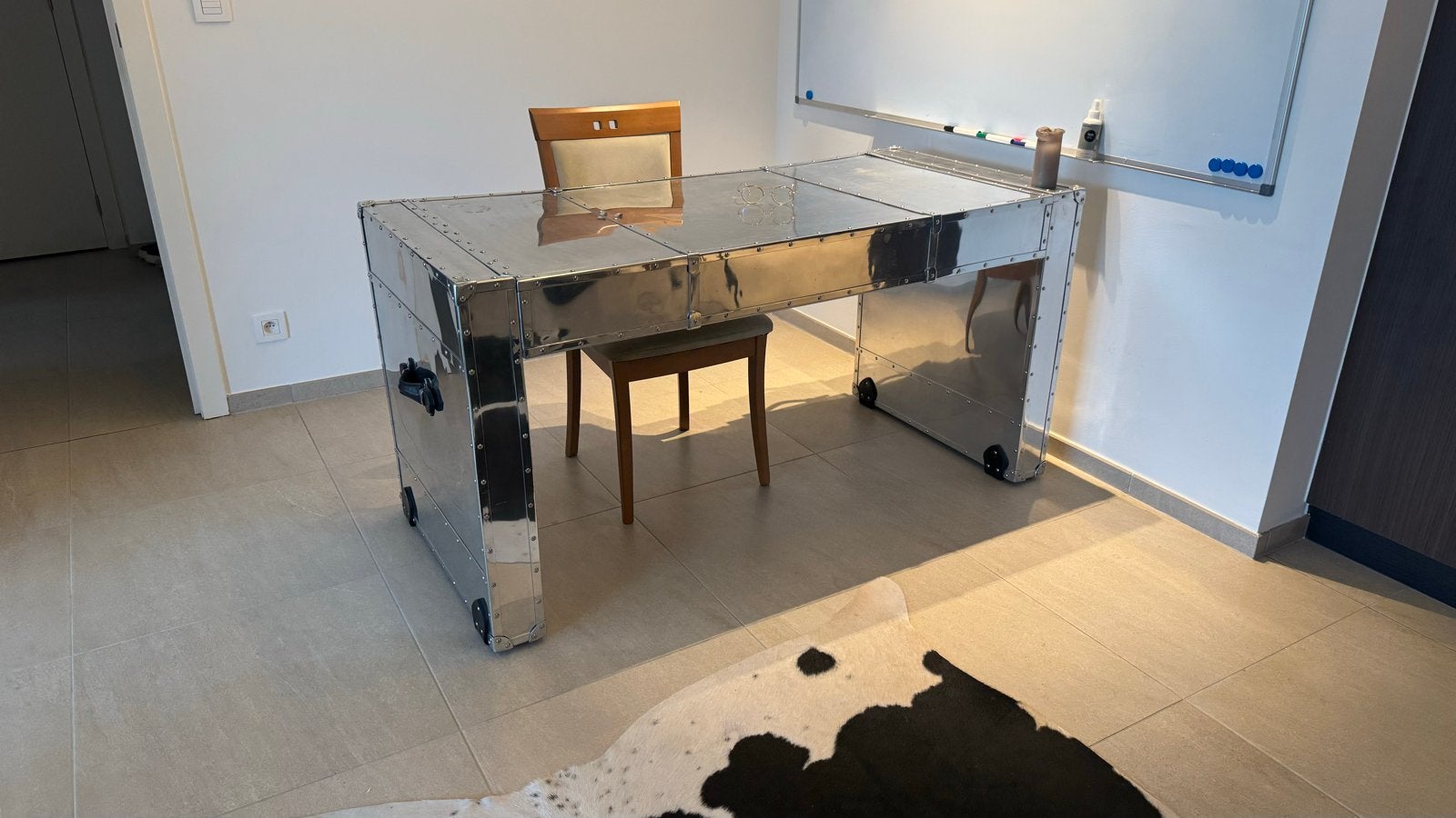 Casa Padrino Luxe Bureau "Koffer Design" - Industrieel Alumi, Metaal, Nieuw, Ophalen of Verzenden, Industrieel