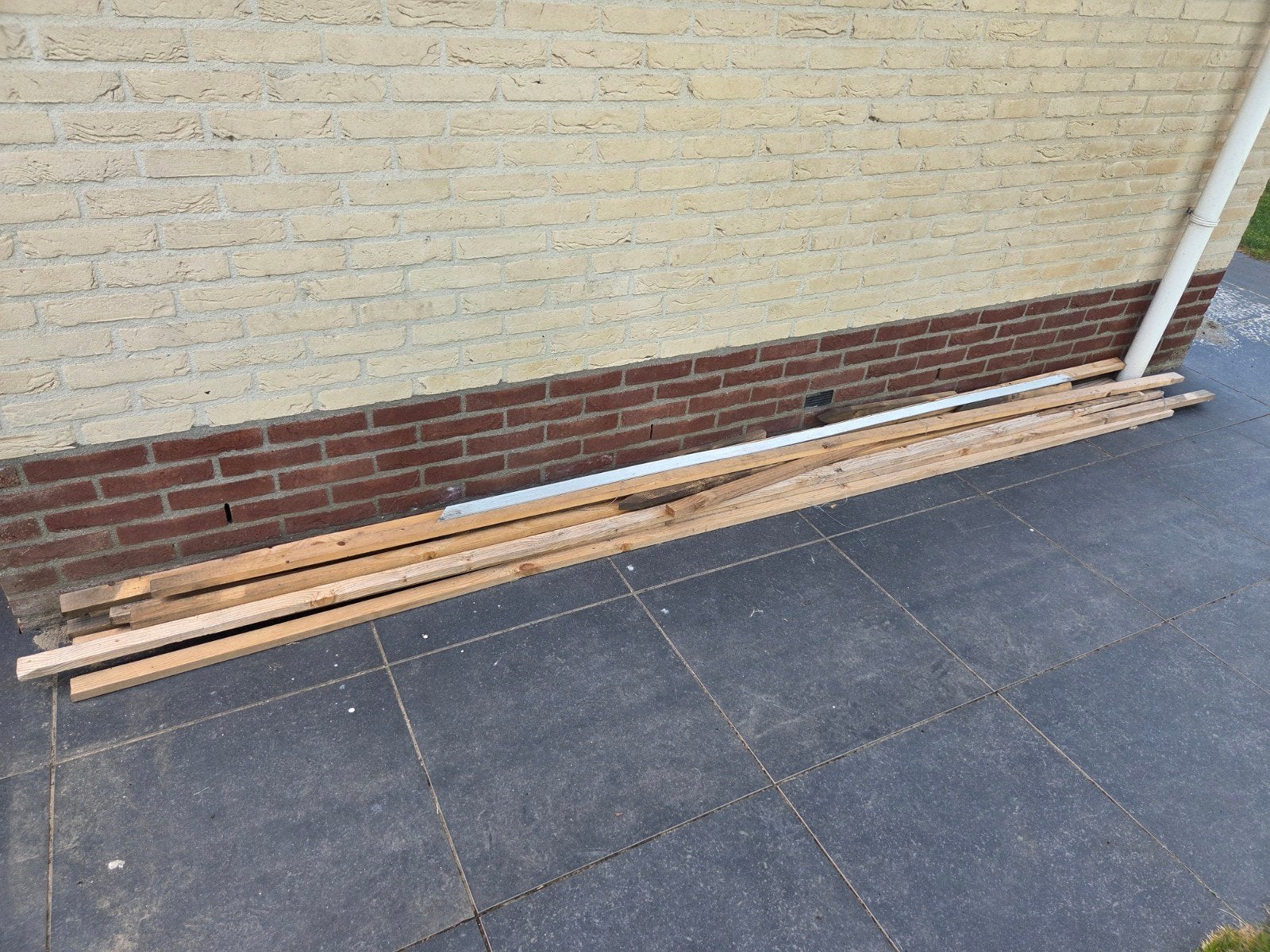 Vuren Panlatten 2.2x4.8x340cm, Ophalen, Gebruikt, 25 tot 50 mm, 300 cm of meer