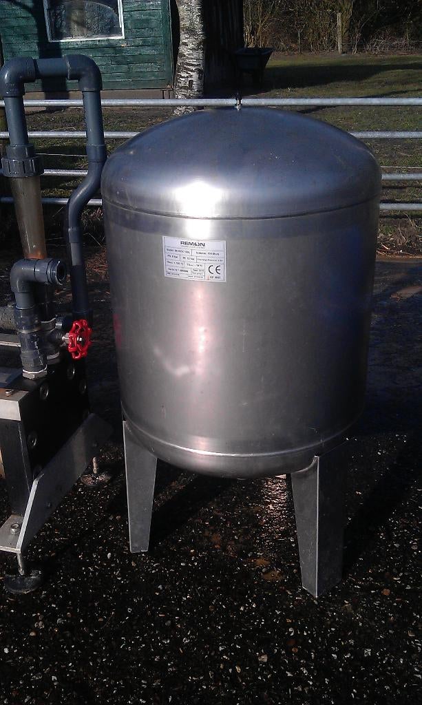 RVS drukvat voor hydrofoor 100 liter, Ophalen, ., Zo goed als nieuw, .
