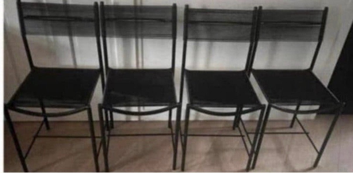 4 Spaghetti stoelen van het merk Alias Giandomenico Belotti., Huis en Inrichting, Ophalen, Kunststof, Zwart, Zo goed als nieuw