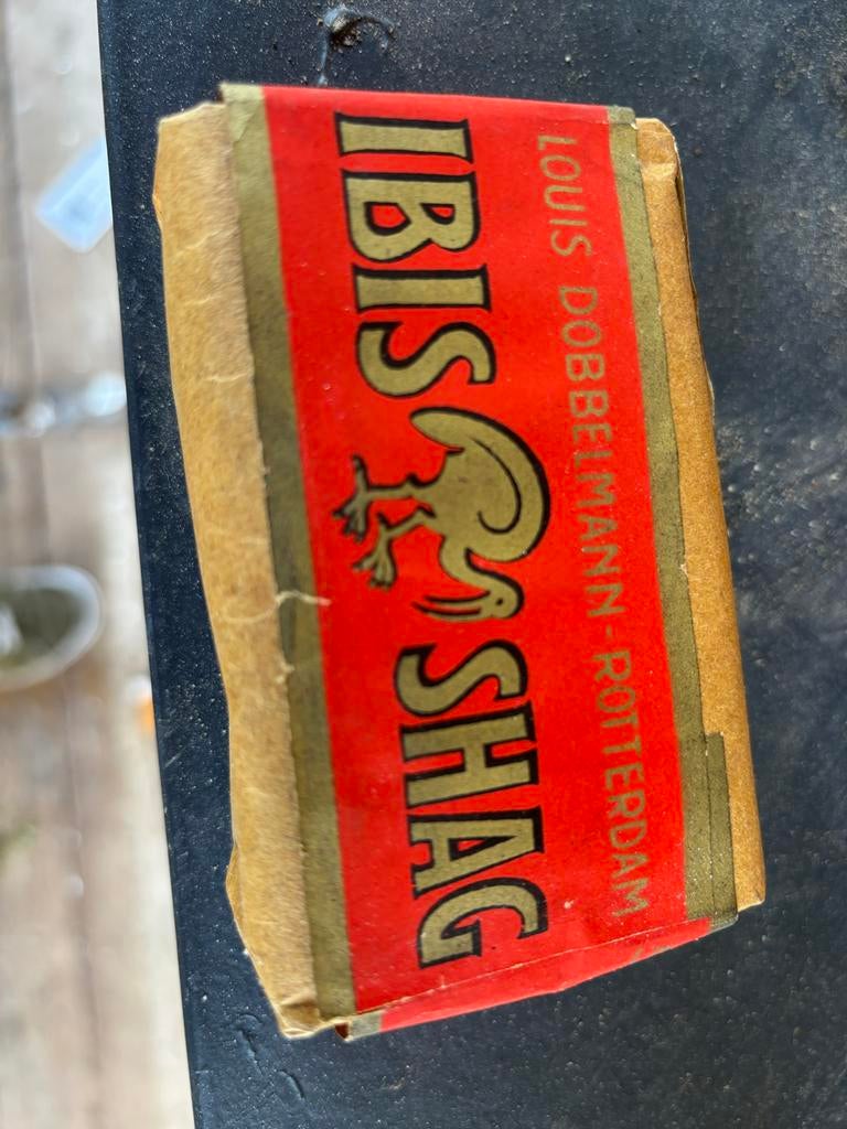 Vintage Ibis Shag Tabak 50 gram - Louis Dobbelmann, Verzamelen, Ophalen of Verzenden, Zo goed als nieuw, Tabaksdoos of Verpakking