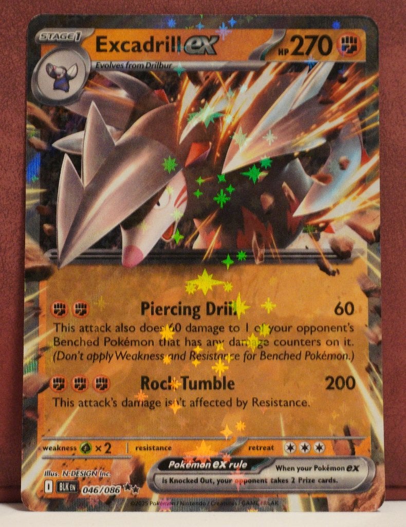 Excadrill EX 046-086 Black Bolt Pokèmon Kaart, Verzenden, Nieuw, Losse kaart