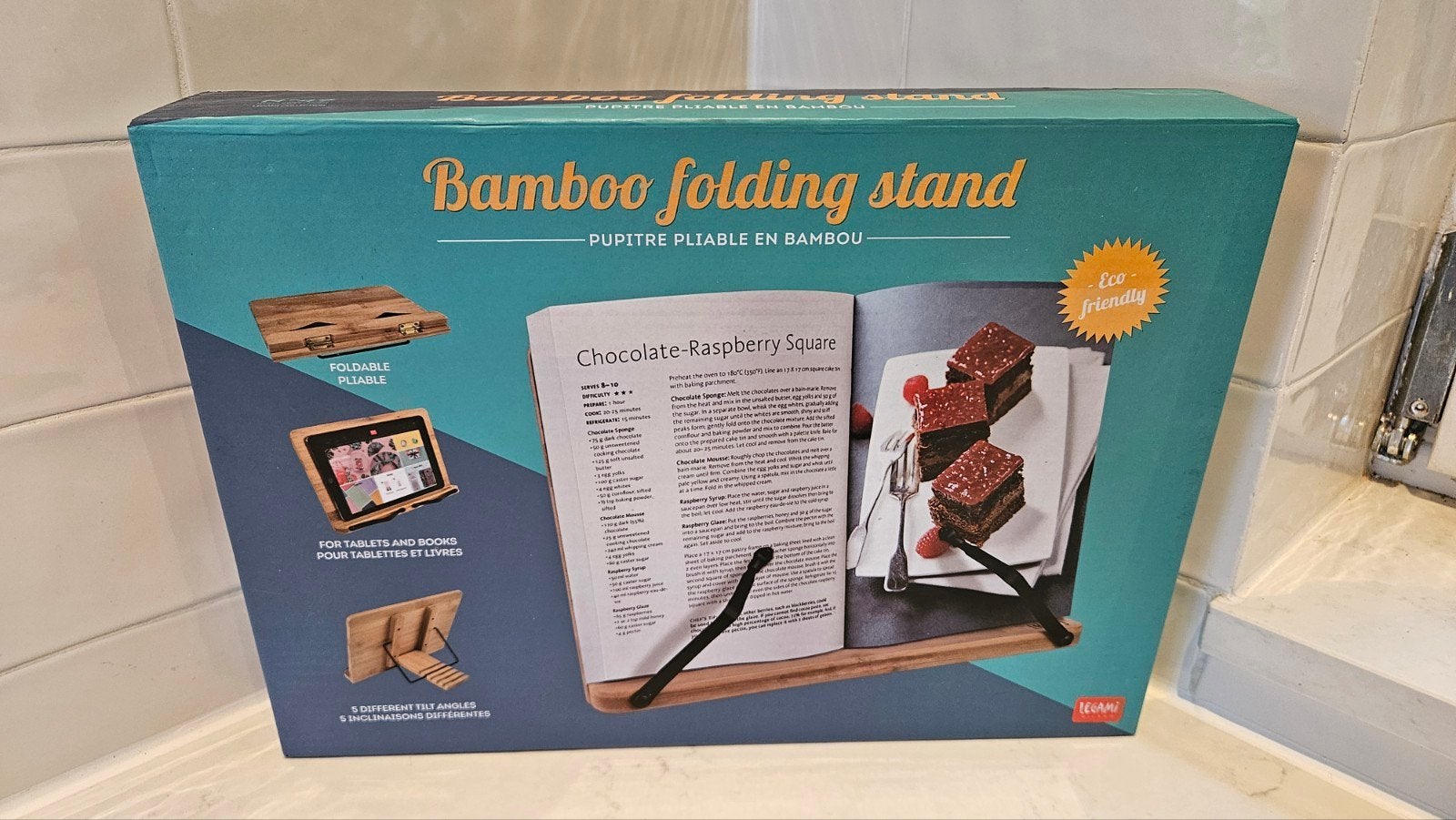 Bamboe standaard voor kookboek, Ophalen of Verzenden, Nieuw