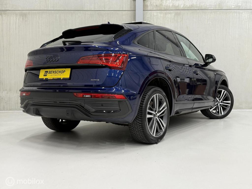 Audi Q5 Sportback 45 TFSI Qauttro Panodak Navi Carplay ACC M, Automaat, Zwart, 4 cilinders, Blauw