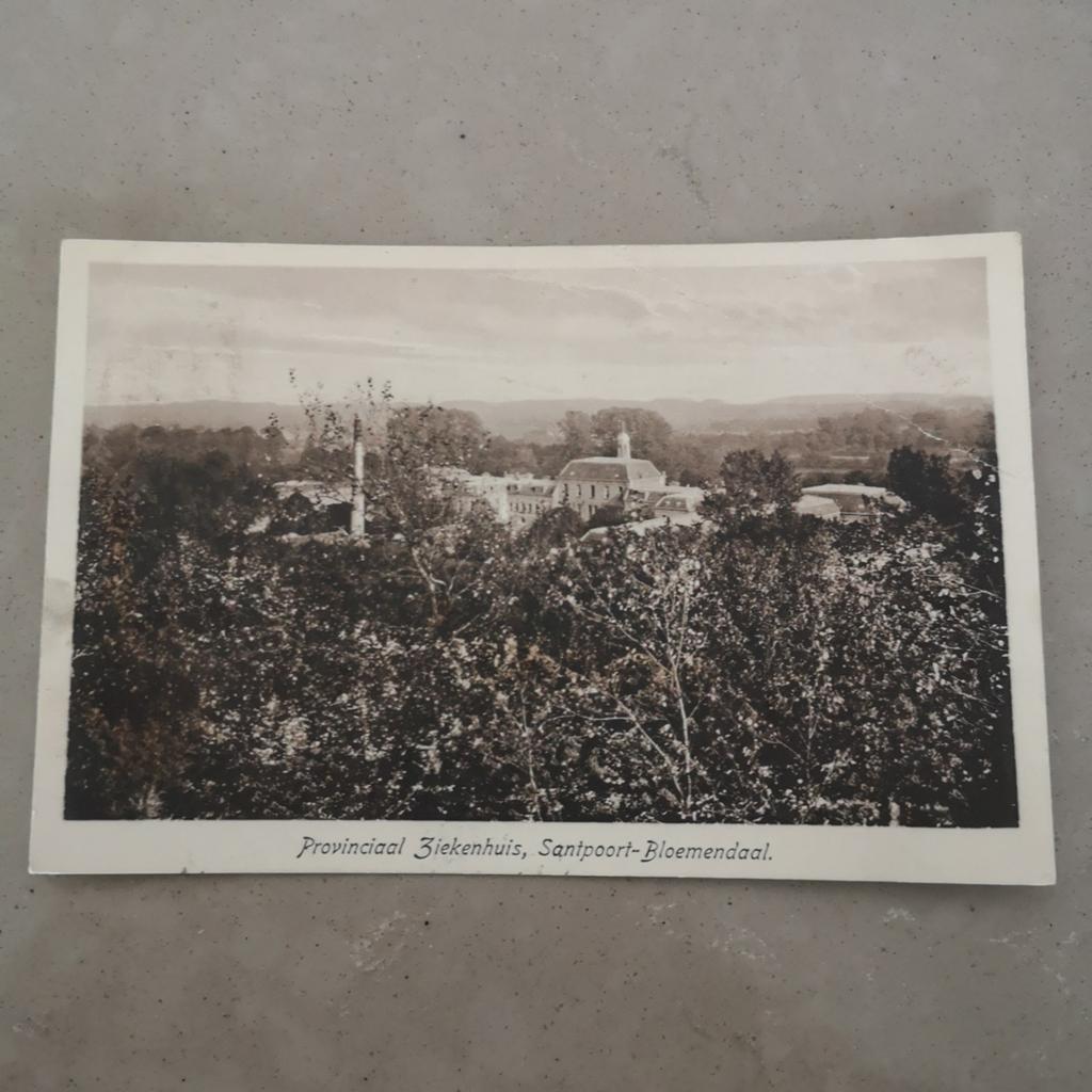 Bloemendaal - Santpoort Prov. Ziekenhuis 1927 hoek vouw, Verzenden, 1920 tot 1940, Noord-Holland