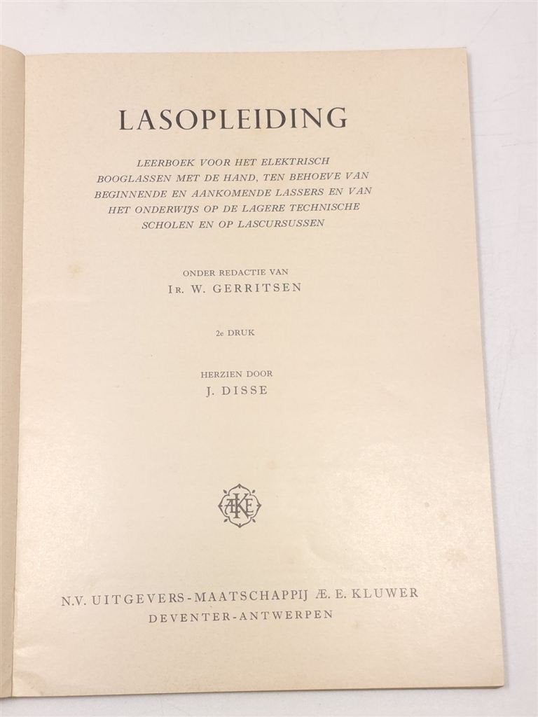 Lasopleiding — Vintage Leerboek Elektrisch Booglassen 1961, Ophalen of Verzenden, Gelezen, Bouwkunde