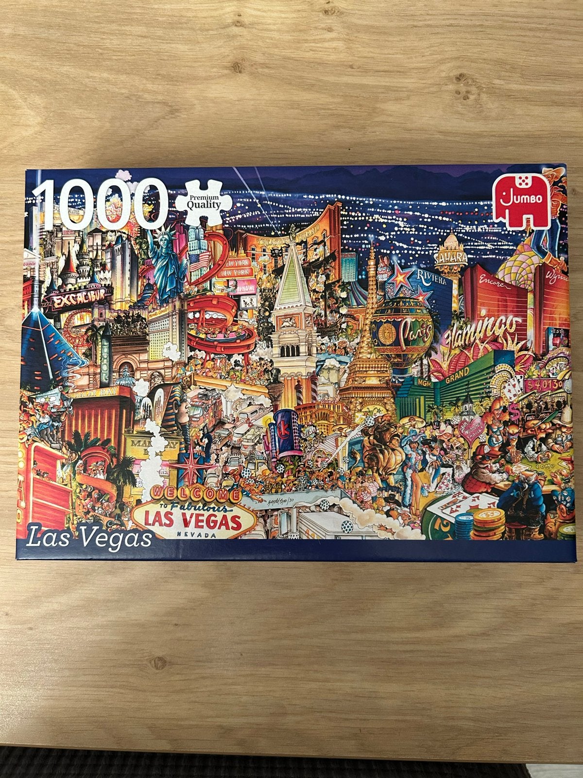 Jumbo Legpuzzel Las Vegas 1000 stukjes, Ophalen of Verzenden, 500 t/m 1500 stukjes, Zo goed als nieuw, Legpuzzel
