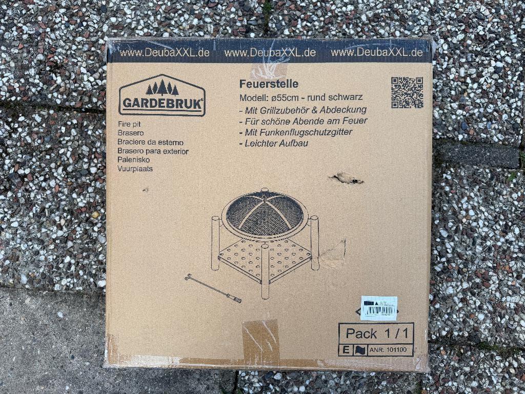 Gardebruk Vuurkorf / Feuerschale 65cm rond zwart - Nieuw, Ophalen of Verzenden, Nieuw, Vuurkorf