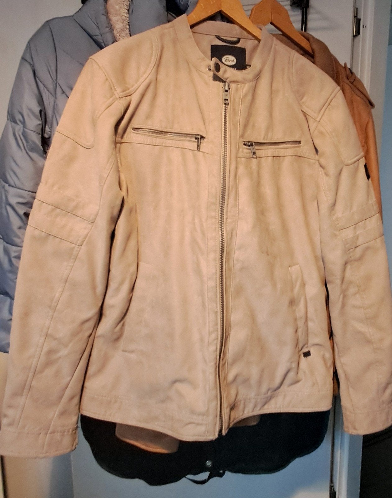 Heren zomerjas van suède., Kleding | Heren, Jassen | Zomer, Ophalen of Verzenden, Zo goed als nieuw, Maat 56/58 (XL), Beige